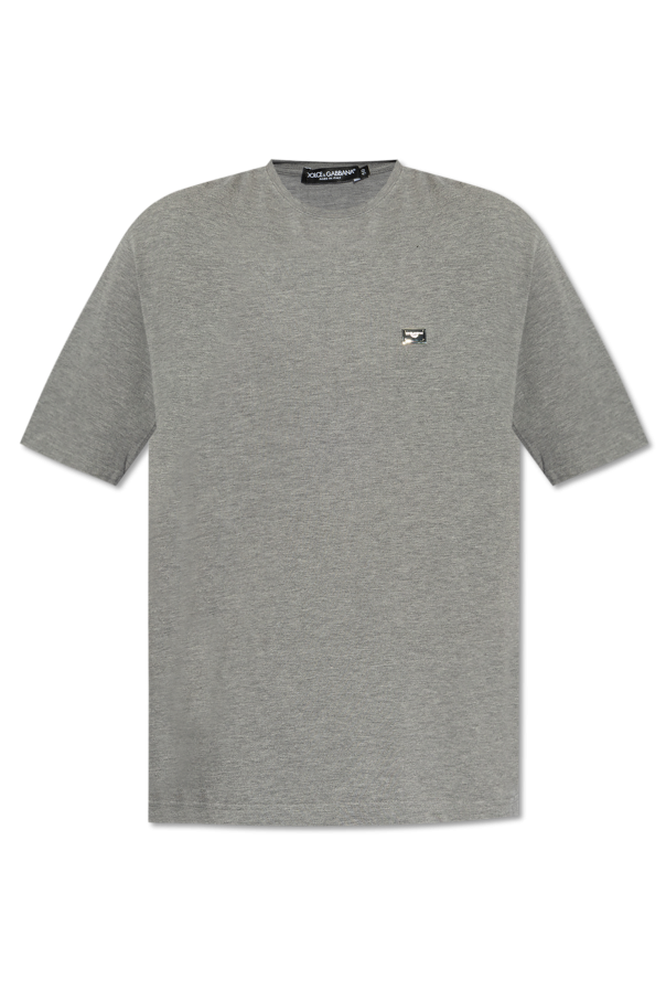 Tシャツ・カットソー DOLCE  GABBANA Men Tops G8QR6T G7NTA N0634 GRIGIO CHIARO GR Dolce & Gabbana﻿﻿﻿ T-shirty Męskie - markowe i ekskluzywne
